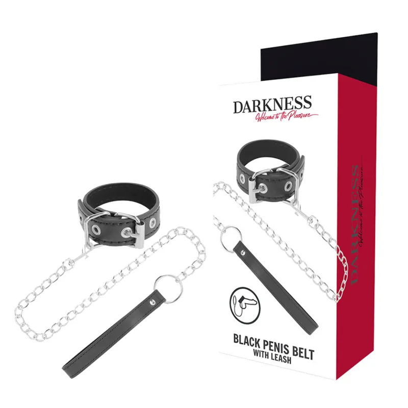 Darkness - Penisrestriktionsring med koppel