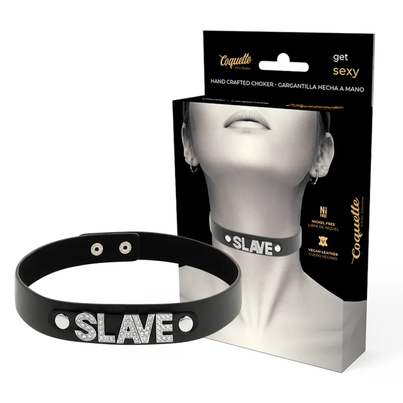 Coquette Chic Desire - Veganskt Läder BDSM Underdånigt Halsband