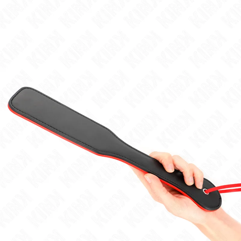 Kink Tvåsidig Spanking Paddle - Röd och Svart, 32 x 6 cm