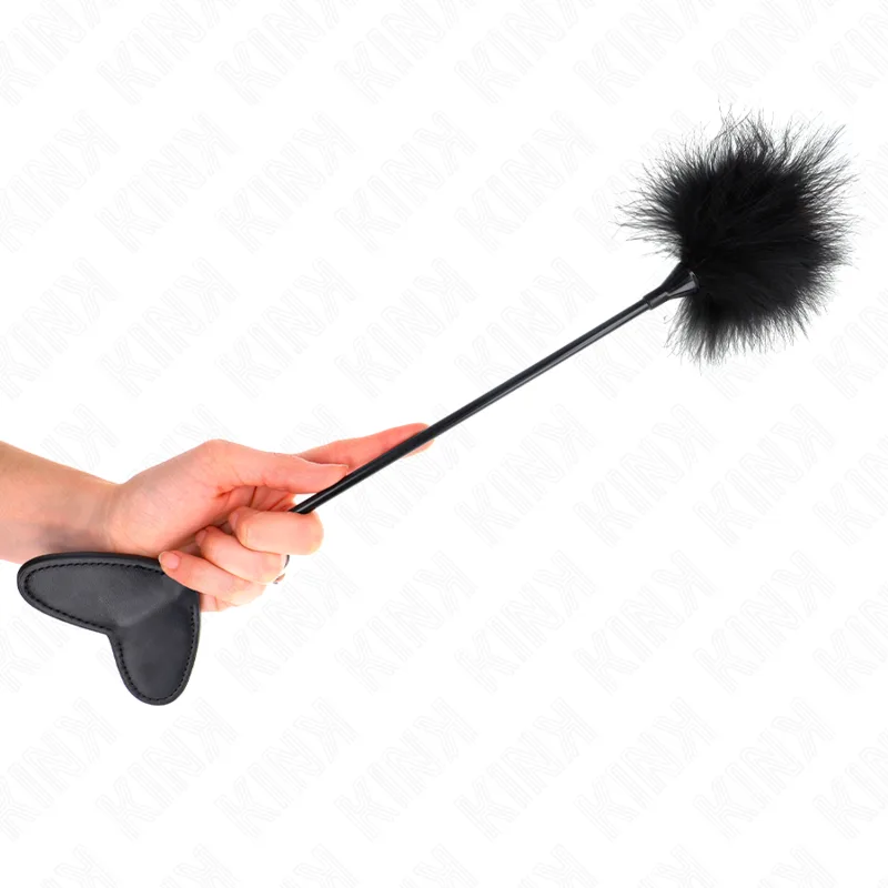 Kink Tickle Feathers med hjärtformad paddle – 31 cm sensationsset