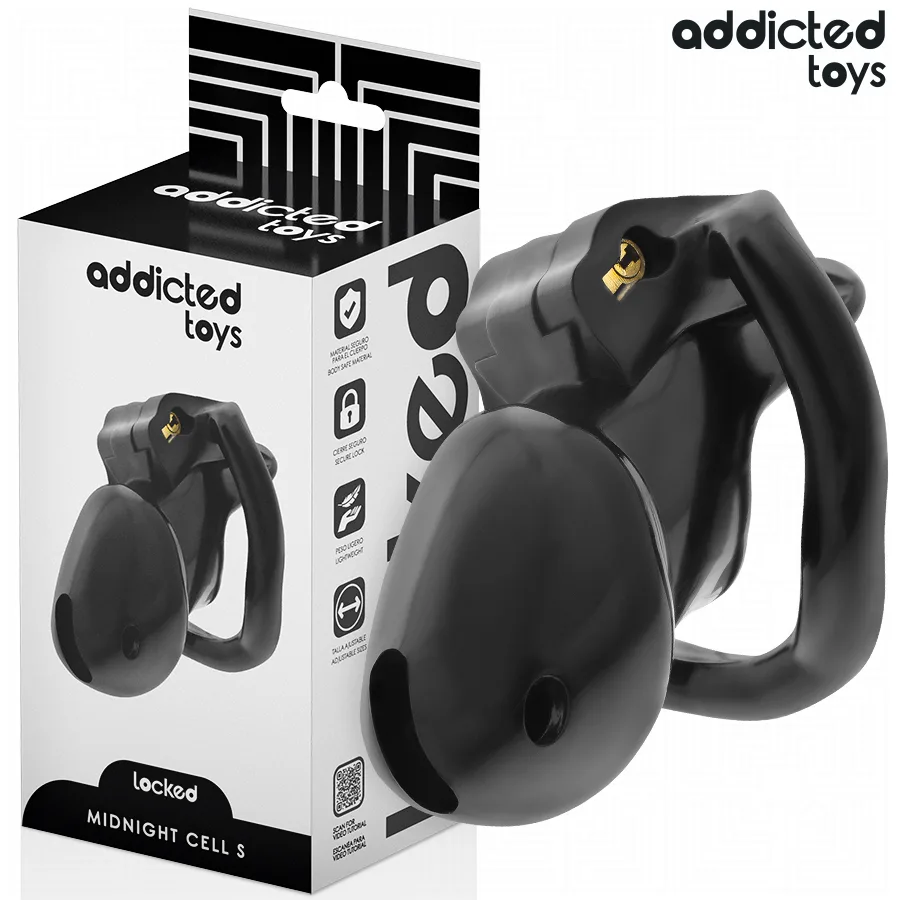 Addicted Toys Locked – Midnight Cell Penis Chastity Cage | Size S