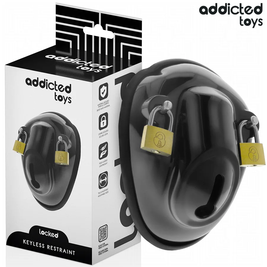 Addicted Toys Locked - Keyless Restraint Penis Chastity Cage 11.5 cm