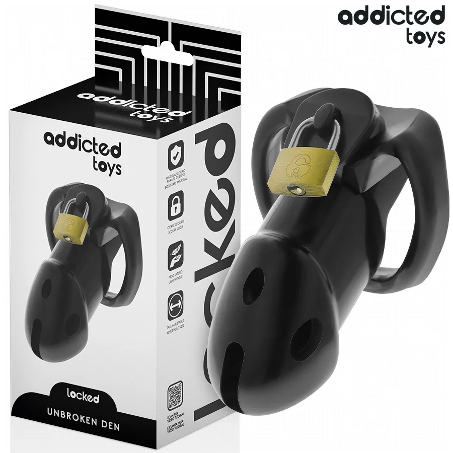 Addicted Toys Locked - Unbroken Den Penis Chastity Cage 9.8 CM