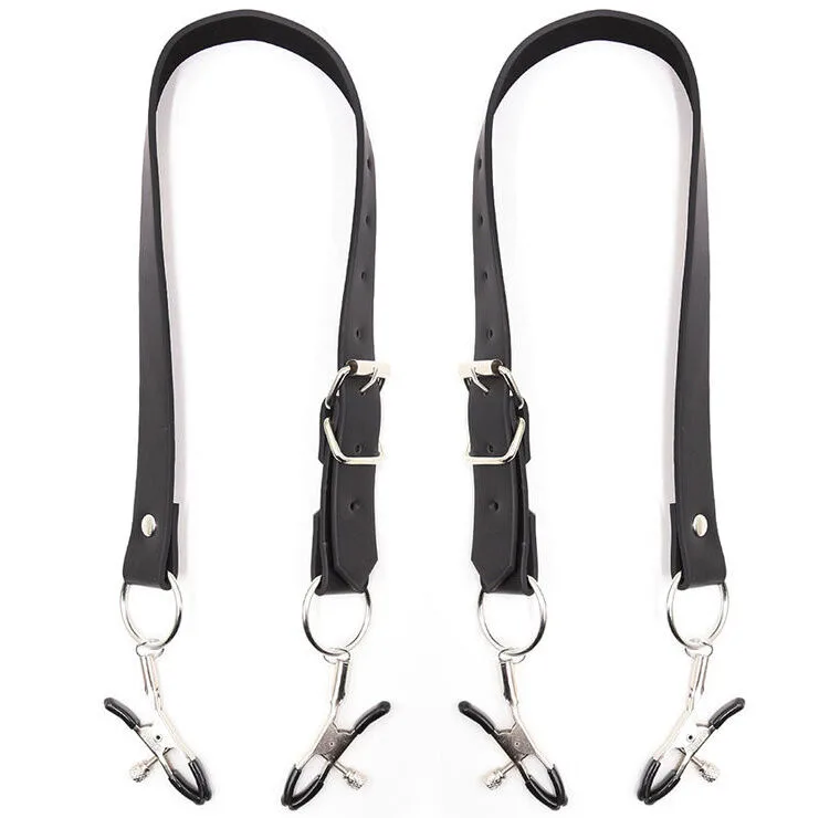 Ohmama Fetish – Clitoral Stimulation Clamps with Adjustable Leg Straps