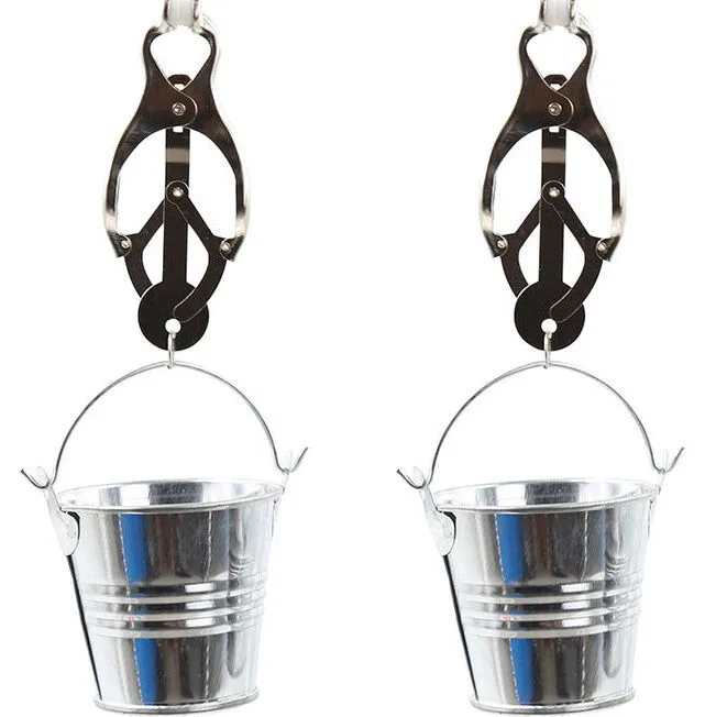 Ohmama Fetish Nipple Clamps with Weighted Buckets