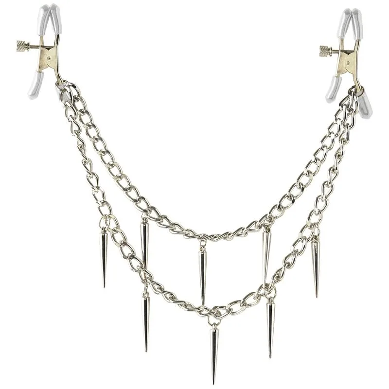 Fetish Fantasy Series - Rock Hard Adjustable Nipple Clamps with Butterfly Detail