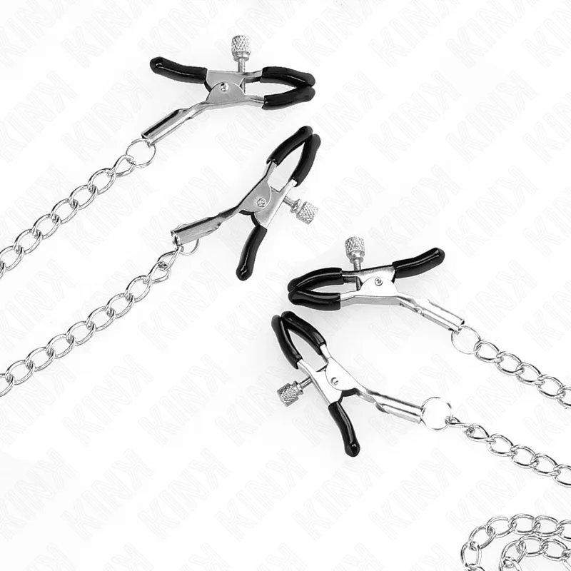 Kink Adjustable Nipple and Clitoral Clamps Set of 4 – Silver