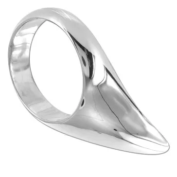 Metal Hard - Tårdroppsformad Stålpenistring 50MM