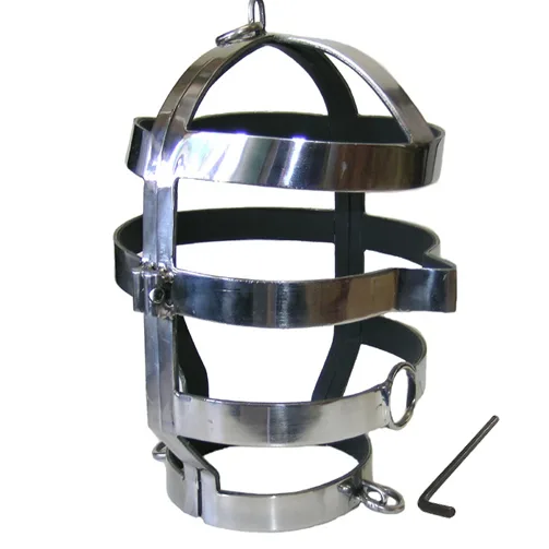Metal Hard - BDSM Mask with Steel Collar Necklace