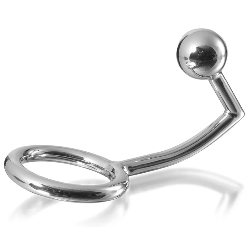 Metal Hard - Penisring med Analstimuleringskrok 45MM