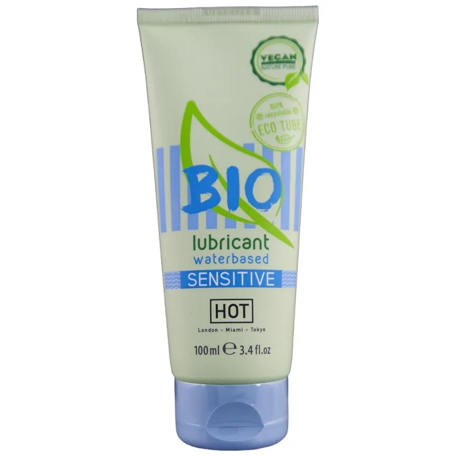HOT Bio Sensitive Water-Based Organic Lubricant 100ml – Vegan, Aloe Vera & Carrageenan Formula