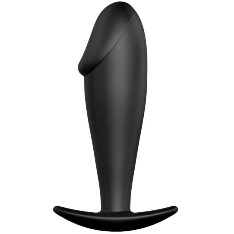 Pretty Love Anatomical Penis-Form Silicone Anal Plug – Black