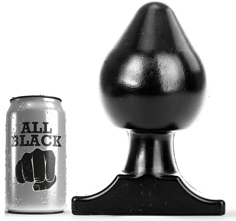 All Black Analplugg – 19 cm Flexibel Silikonanalplugg för Progressiv Träning