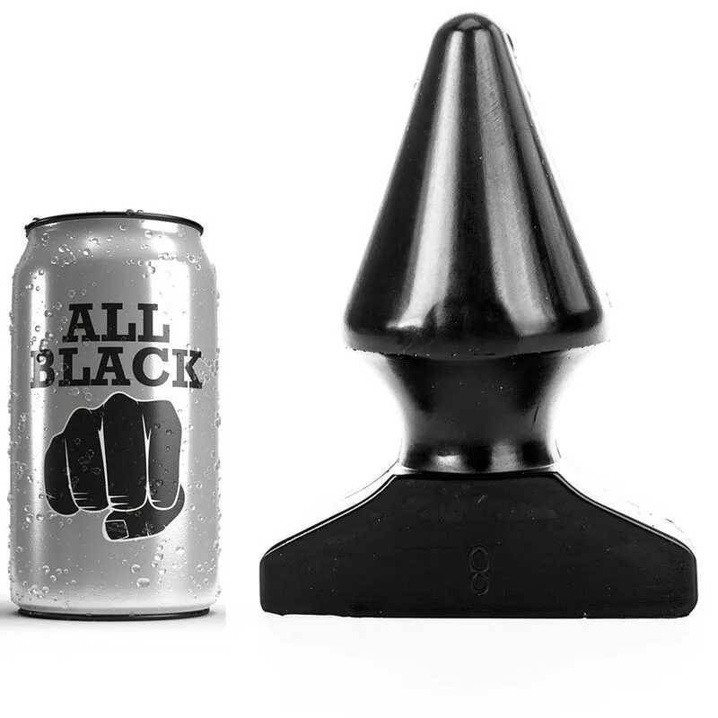 All Black Analplug – 17 cm Avsmalnande Silikon Buttplug