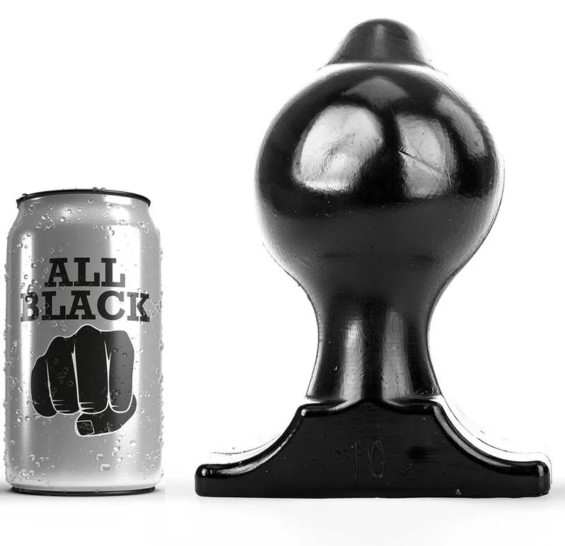 All Black Analplug – 17,5 cm Inserterbar Längd, 10 cm Maximal Bredd