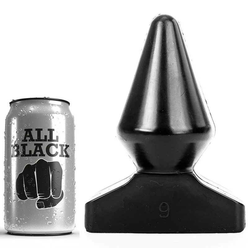 All Black Anal Plug – 18.5 cm Cone-Shaped Anal Training Plug