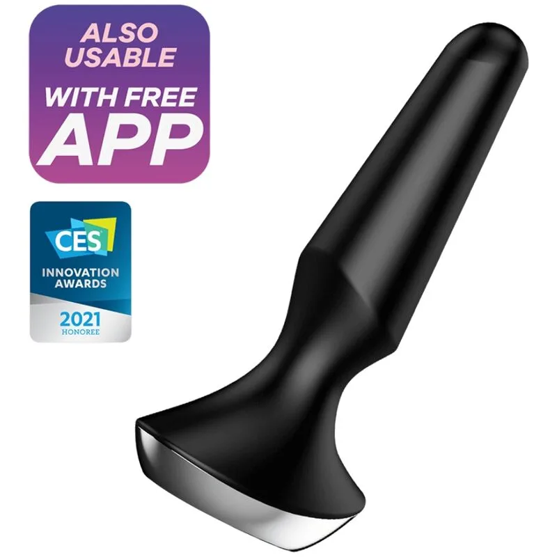 Satisfyer Plug-ilicious 2 Vibrerande Analplug med Appkontroll – Svart