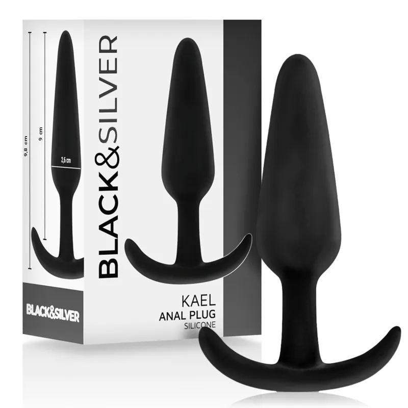 Black&Silver Kael Silikonanalplug med Mediumhandtag – Analstimulator för Nybörjare & Erfarna