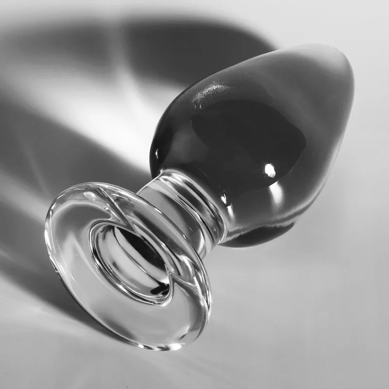 Nebula Series by Ibiza – Modell 3 Analplug i Borosilikatglas, Transparent | 11 cm Längd × 5 cm Diameter