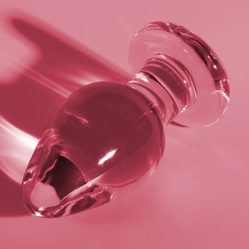 Nebula Series by Ibiza – Model 3 Analplug i Borosilikatglas i Rosa | 11 cm Längd × 5 cm Diameter