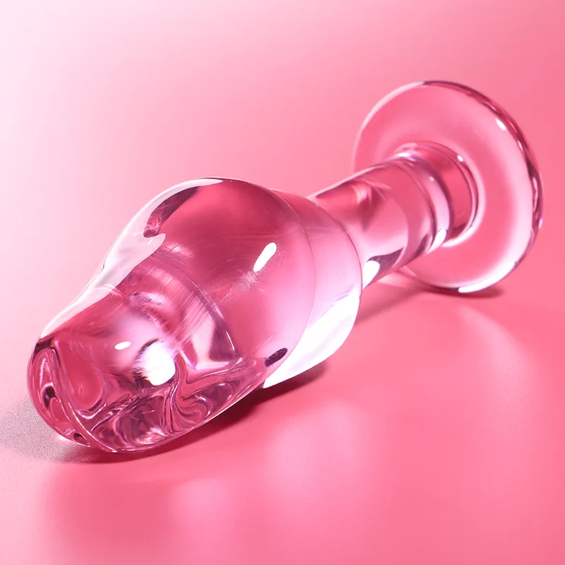 Nebula Series by Ibiza – Modell 6 Analplugg i Borosilikatglas i Rosa | 12,5 cm Längd | 4 cm Diameter