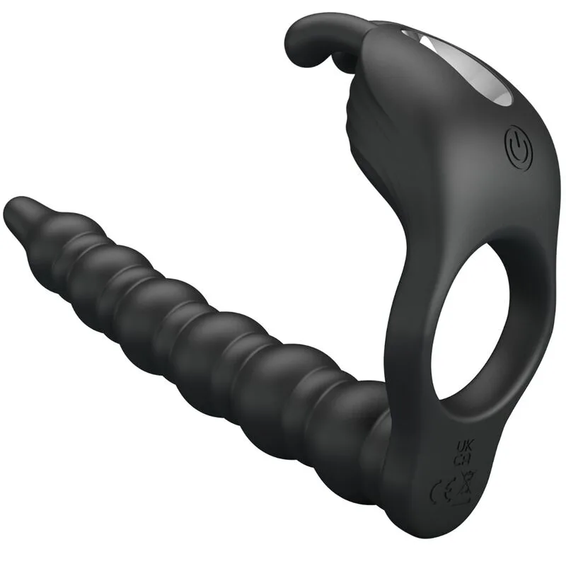 Pretty Love - Blackney Vibrerande Penisring med Stimulerande Plug