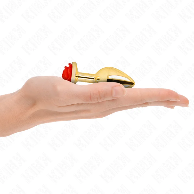 Kink Gold Rose Red Anal Plug – Storlek Small