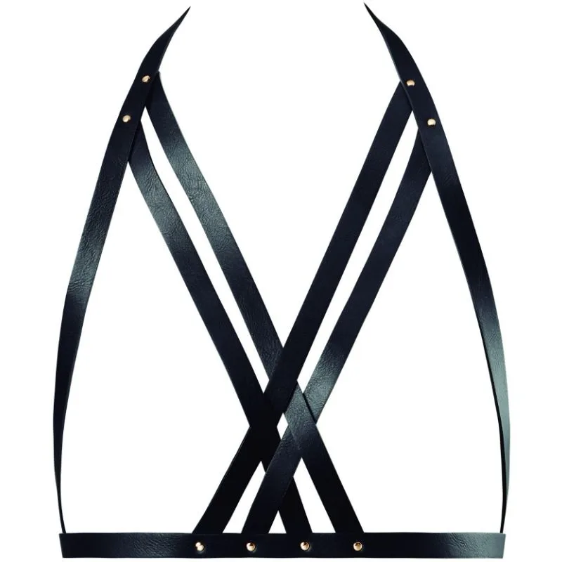 Bijoux Indiscrets Maze Halter Bra Harness – Svart
