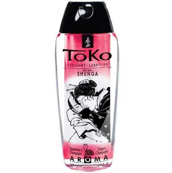 Shunga Toko Intimglidmedel med Smak av Jordgubb & Champagne