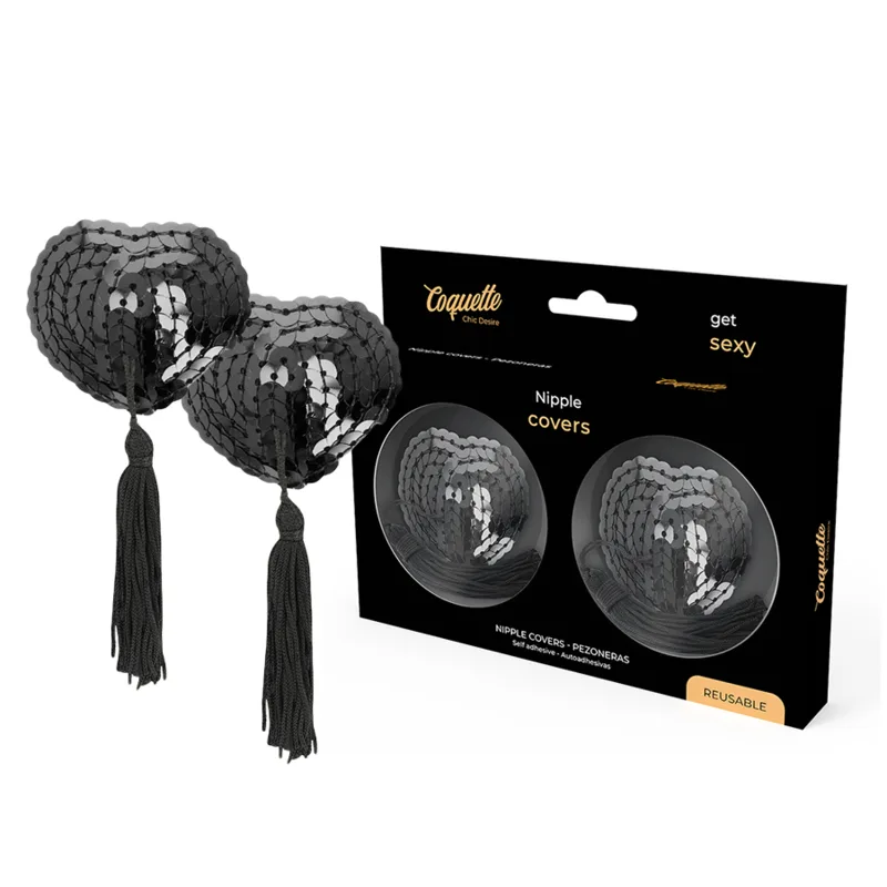 Coquette Chic Desire Nipple Covers – Självhäftande Intimplagg i Svart