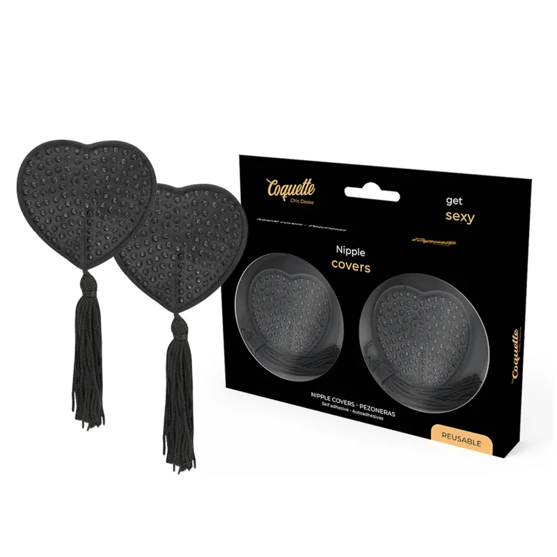 Coquette Chic Desire Nipple Covers – Självhäftande Nippeldolkar i Svart