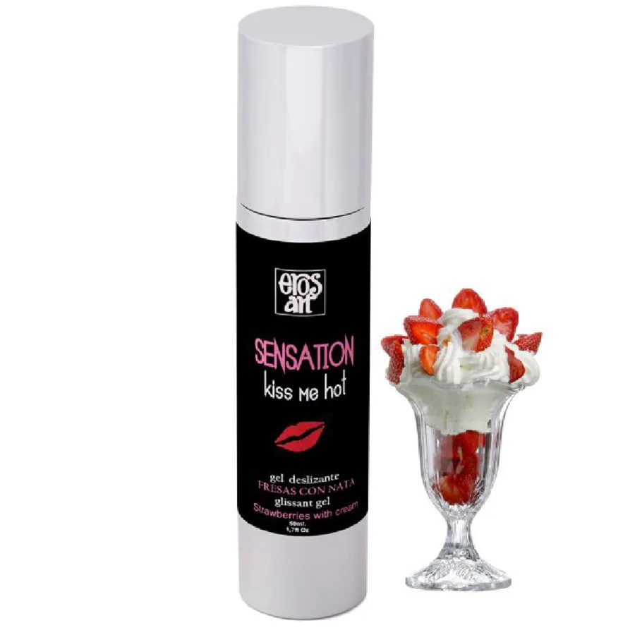 Eros-Art Sensation Natural Smultron & Grädde Smaksatt Intimglidmedel – 50 ml